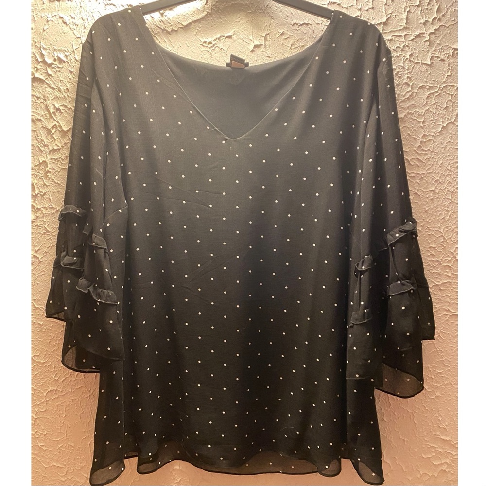 Black Polka Dot Torrid Blouse